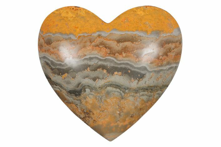 Polished Bumblebee Jasper Heart - Indonesia #210563